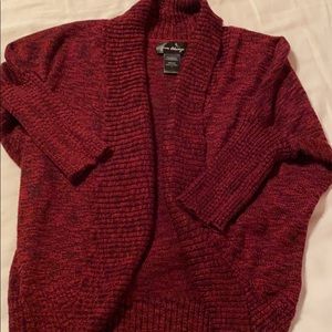 Like New Cardigan Sweater Red and Black